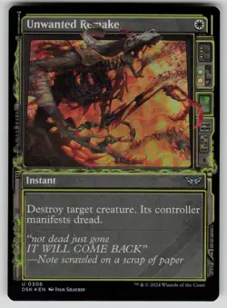 Unwanted Remake (Showcase) Foil Uncommon Duskmourn: House of Horror 306 MTG NM - Image 1