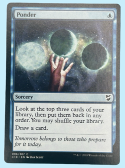 Ponder, Commander 2018, NM Near Mint, Magic the Gathering MTG - Image 1