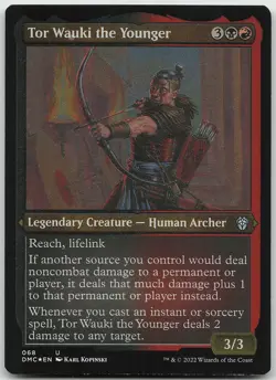 Tor Wauki the Younger Foil Etched 68 Uncommon Commander: Dominaria United NM MTG - Image 1