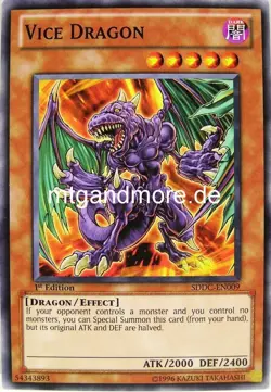 Yu-Gi-Oh 1x Vice Dragon - - - SDDC - Image 1