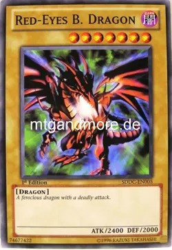 Yu-Gi-Oh 1x Red-Eyes B. Dragon - - - SDDC - Image 1
