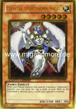 Yu-Gi-Oh 1x Celestia, Lightsworn Angel - - - GLD4 - Image 1