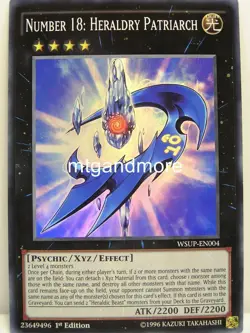 Yu-Gi-Oh - 1x Number 18: Heraldry Patriarch - WSUP - World Superstars - Image 1