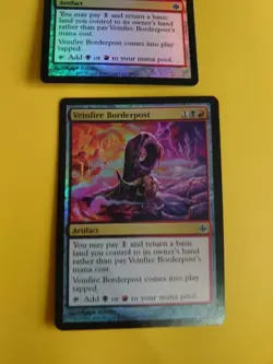 Veinfire Borderpost x2 Artifact Alara Reborn. Magic the Gathering FOIL 2 Card. - Image 2
