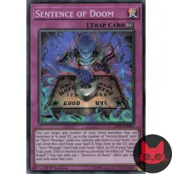 Yugioh Sentence of Doom LED5-EN005 Super Rare 1st Edition NM - Image 1