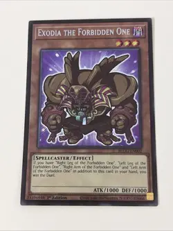 Yugioh Exodia the Forbidden One x 3 - 1st Secret Rare Chibi Art NM Free Holo - Image 3