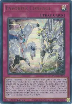 YUGIOH Favorite Contact POTE-EN069 Power of the Elements Ultra Rare 1st Ed NM - Image 1