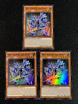 Neo Kaiser Sea Horse (X3) SDWD-EN004 Yugioh 1st Edition (New) Super Rare - Image 1