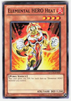 Elemental HERO Heat LCGX-EN037 Yu-Gi-Oh Unlimited Lightly Played - Image 2