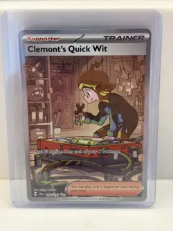 Clemonts Quick Wit 243/191 SSP Surging Sparks NM Special Illustration Rare Card - Image 3