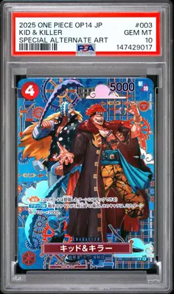 PSA10 2025 Kid & Killer OP14-003 Special Alternate Art One Piece Card Japanese - Image 1