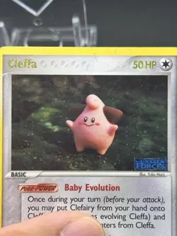 Pokemon TCG Cleffa Unseen Forces Reverse Holo Rare Card 21/115 Stamp MP - Image 5