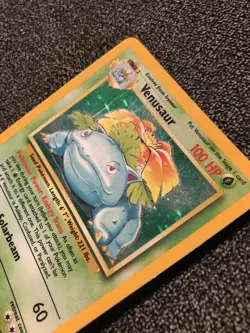 Venusaur Pokemon Card TCG Base Set 15/102 Holo English Unlimited Lightly Played - Image 4