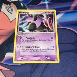 Grumpig 29/106 Prerelease Holo EX EMERALD Near Mint Pokemon Card - Image 1