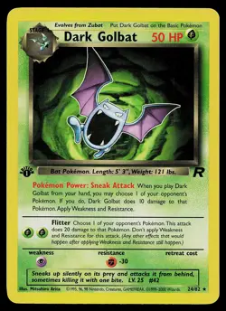 Pokemon Card - Dark Golbat Team Rocket 24/82 1st Edition - Image 1
