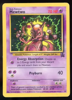 Mewtwo 14 Movie Promo Pokemon Card WOTC - Image 1