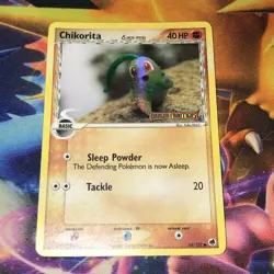Chikorita ~ 44/101 Stamped Holo EX DRAGON FRONTIERS MODERATE PLAY Pokemon Card - Image 1