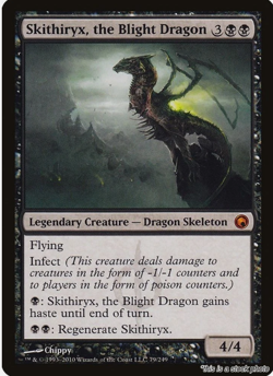 MTG Skithiryx, the Blight Dragon Card #79 Scars of Mirrodin LP Magic - Image 1