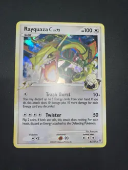 Pokemon 2009 Rayquaza C Lv.73 Cracked Ice Holofoil Card 8/147 - Lightly Played - Image 1