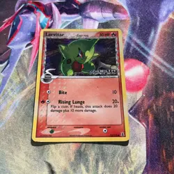 Larvitar ~ 73/113 ~ Holo Stamped ~ EX DELTA SPECIES ~ HEAVY PLAY ~ Pokemon Card - Image 1