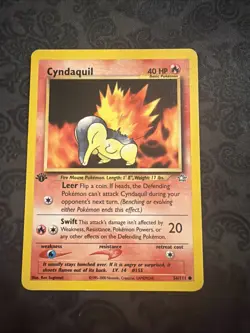 Cyndaquil 56/111 - 1st Edition Neo Genesis Pokemon Card Non Holo - Image 1