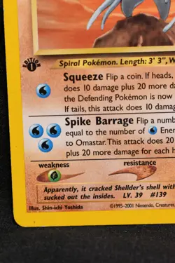 Omastar 1st Edition 43/75 LP Neo Discovery Regular Uncommon Pokemon TCG Card - Image 5