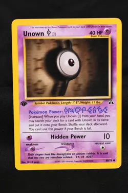 Unown [I] 1st Edition 68/75 NM Neo Discovery Regular Common Pokemon TCG Card - Image 1