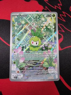 Pokemon TCG Petilil 091/086 Black Bolt Illustration Rare Holo Card NM - Image 1