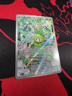Pokemon TCG Petilil 091/086 Black Bolt Illustration Rare Holo Card NM - Image 2