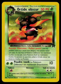 Pokemon Card Team Rocket Dark Gloom 36/82 Uncommon Ortide Obscur FRENCH - Image 1