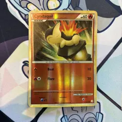Pokemon TCG Cyndaquil 61/123 Reverse Holo Common Card Heartgold Soulsilver - Image 1