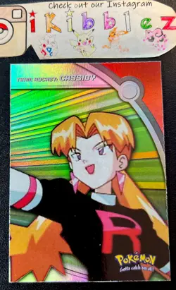 Team Rocket Cassidy HV5 LP Holo Topps Blue Logo Heroes & Villains Pokemon Card! - Image 1