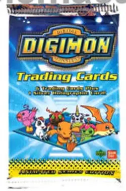 1 Booster Pack Digimon Animated Series Ed Trading Cards CCG TCG 1999 READ BELOW - Image 1