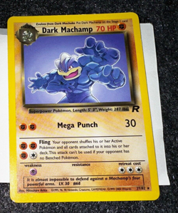 Dark Machamp 27/82 Team Rocket Set Rare Vintage Pokemon Card - NM/LP - Image 1