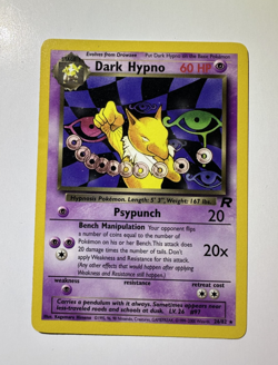 Dark Hypno 26/82 Team Rocket Unlimited Non Holo Pokemon Card LP - Image 1