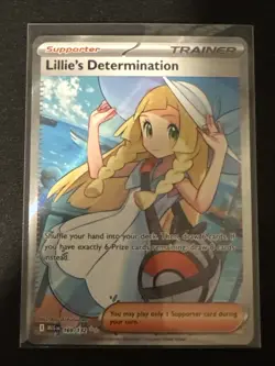 Pokemon TCG Mega Evolution Lillie’s Determination Full Art Trainer Card 169/132 - Image 1