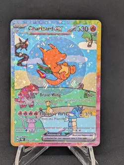 BUBBLE CHARIZARD EX POKEMON CARD - * FAN ART * MEW FRIENDS Paldean 232/091 - Image 1