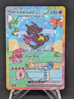 BUBBLE SHINY CHARIZARD EX POKEMON CARD * FAN ART * MEW FRIENDS Paldean 232/091 - Image 1