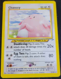 Chansey # 31/105 Neo Destiny Set Pokemon Trading TCG Rares Game Cards LP - Image 1