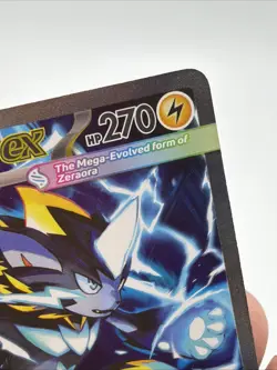 Mega Zeraora ex #114/084 SIR Pitch Black Pre-Release Card In Hand NM Centered - Image 5