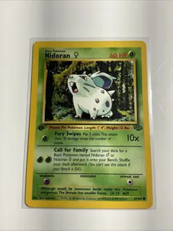 Nidoran F 57/64 Jungle Regular 1st Edition Pokemon Card TCG - Image 1