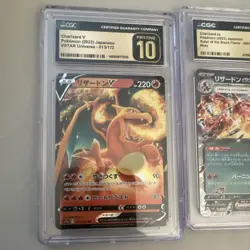 Pokemon Card Japanese Lot CGC Pristine Graded Charizard Holo 3 Cards - Image 2