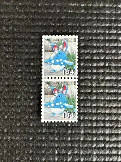 Azumarill Pokemon Stamp Card Japanese Shogakukan Nintendo Game Anime - Image 1