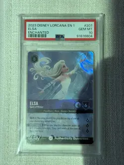 PSA 10 Disney Lorcana Elsa Spirit of Winter Enchanted #207 The First Chapter - Image 3