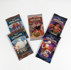 DISNEY LORCANA TCG Lot Of 5 Booster Packs Shimmering Skies Azurite Reign Jafar - Image 1