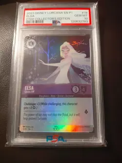Disney Lorcana D100 Collectors Edition Promo Elsa - Gloves Off #19 PSA 10 - Image 1