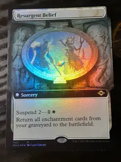 Resurgent Belief Extended Art FOIL , Modern H 2 , NM , MTG, FREE SHIPPING - Image 1