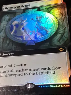 Resurgent Belief Extended Art FOIL , Modern H 2 , NM , MTG, FREE SHIPPING - Image 3