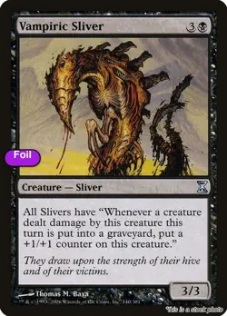 MTG Foil Vampiric Sliver Card #140 Time Spiral NM Magic - Image 1