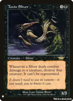 MTG Toxin Sliver Card #84 The List Reprints NM Magic - Image 1